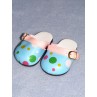 lShoe - Comfy Clogs - 3" Blue Polka Dot