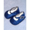 lShoe - Elegant Ankle Strap - 2 3_4" Blue Glitter