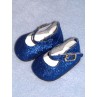 lShoe - Elegant Ankle Strap - 2 7_8" Blue Glitter