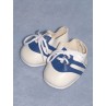 Shoe - Sneaky Sneakers - 3 1_2" White w_Blue