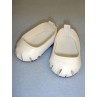 lShoe - Toe-Cut Flats - 2 3_4" White