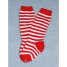 Sock - Striped Knee 18-20" Red_Wht4