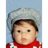 Striped Engineer Cap for 19"-22" Dolls
