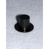 1 1_8" Black Plastic Top Hat - Pkg_6