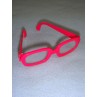 Glasses - Hipster - 3 1_4" Pink