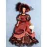 7 1_2" Porcelain Hispanic Victorian Doll w_Black Hair