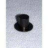 7_8" Black Plastic Top Hat - Pkg_6