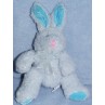 7" Blue Tinsel Chenille Bean Bag Bunny