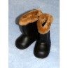 Boot - 3" Black w_Brown Fur
