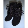 Boot - Mrs. Santa - 5 1_4" Black Suede