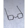 Glasses - Square w_No Lens - 4" Black Wire