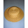 Hat - Flat Top Straw - 6 1_2" Natural