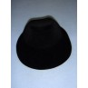 Hat - Flocked Bonnet - 5 1_4" Black