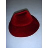Hat - Flocked Bonnet - 5 1_4" Burgundy