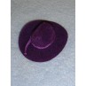 Hat - Flocked Cowboy - 2" Purple