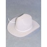 Hat - Flocked Cowboy - 3" White