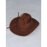 Hat - Flocked Cowboy - 4" Brown