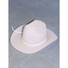 Hat - Flocked Cowboy - 7" White