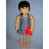 Navy Polka Dot Swimsuit & Towel for 18" Dolls