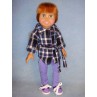 Plaid Tunic w_Purple Leggings for 18" Doll