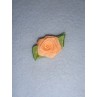 Ribbon Rose - 18mm Peach Silk (Pkg_5)