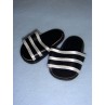 Sandal - 2 3_4" Black w_White Striped Sport