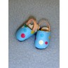 Shoe - Clogs - 1" Blue w_Polka Dots