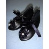 Shoe - French Toe w_Rosette - 3 1_8" Black