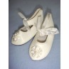 Shoe - French Toe w_Rosette - 3 7_8" White