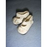 Shoe - German Button Strap - 1 1_4" White