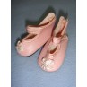 Shoe - German Strap w_Rosette - 2 3_4" Pink