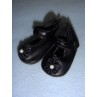 Shoe - German Strap w_Rosette - 3" Black