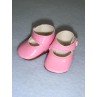 Shoe - Patent Button - 2" Pink