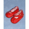 Shoe - Patent Cutwork - 2 1_8" Red