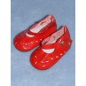Shoe - Patent Cutwork - 3 1_2" Red