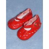 Shoe - Patent Cutwork - 3 1_4" Red