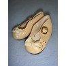 Shoe - Patent w_Lace Bow & Cutouts - 3" Ecru