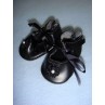Shoe - Satin Tie w_Rosette - 2 1_2" Black