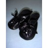 Shoe - Satin Tie w_Rosette - 3 1_2" Black