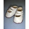 Shoe - Two-Strap Patent - 3" White