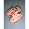 Shoe - Two-Strap Patent w_Cutwork - 2 1_2" Pink