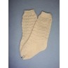 Sock - Cotton Crochet w_Design - 11-15" Ivory (0)