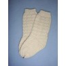 Sock - Cotton Crochet w_Design - 18-20" Ivory (4)