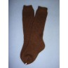Sock - Knee-High Cotton - 18-20" Dark Brown (4)