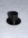 7/8" Black Plastic Top Hat - Pkg/6