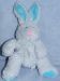 7" Blue Tinsel Chenille Bean Bag Bunny