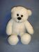 8" Plush Sitting White Bear