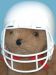 Football Helmet - Plastic - 4" White