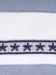Knit Trim - White w/Navy Stars