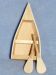 lWood Boat w/Oars - 5 1/4" long